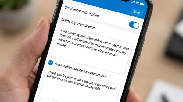Set Out of Office in Outlook Mobile App