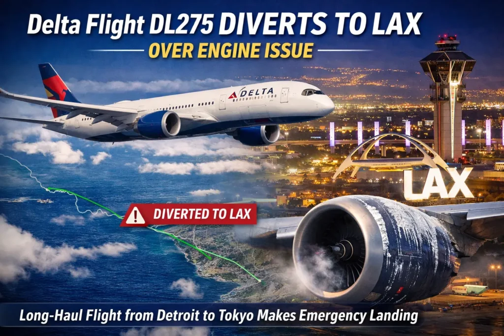 delta flight dl275 diverted lax