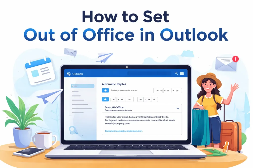 how to set out of office in outlook
