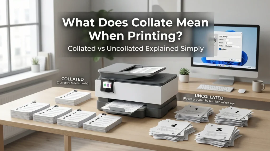 what does collate mean when printing