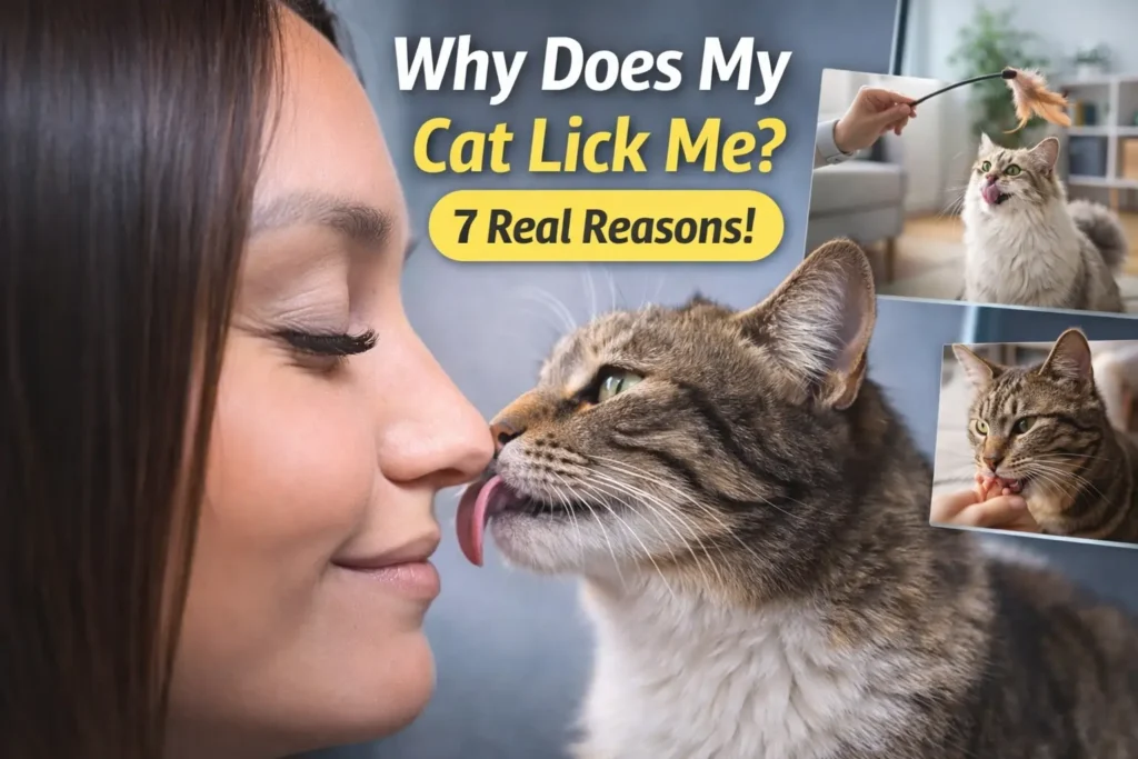 Why Does My Cat Lick Me 7 Real Reasons!